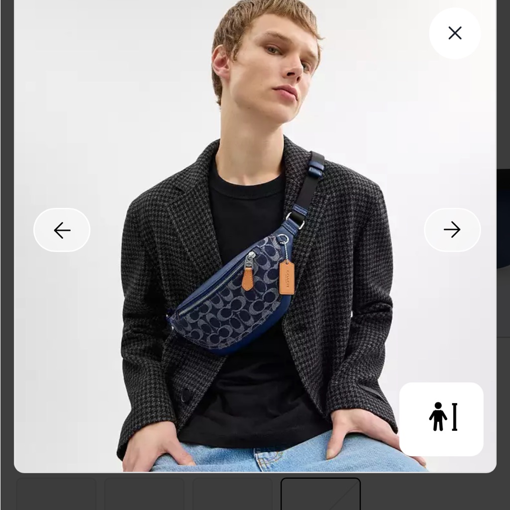 Warren Mini Belt Bag .In Signature Denim . New No Tag